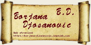 Borjana Đošanović vizit kartica
